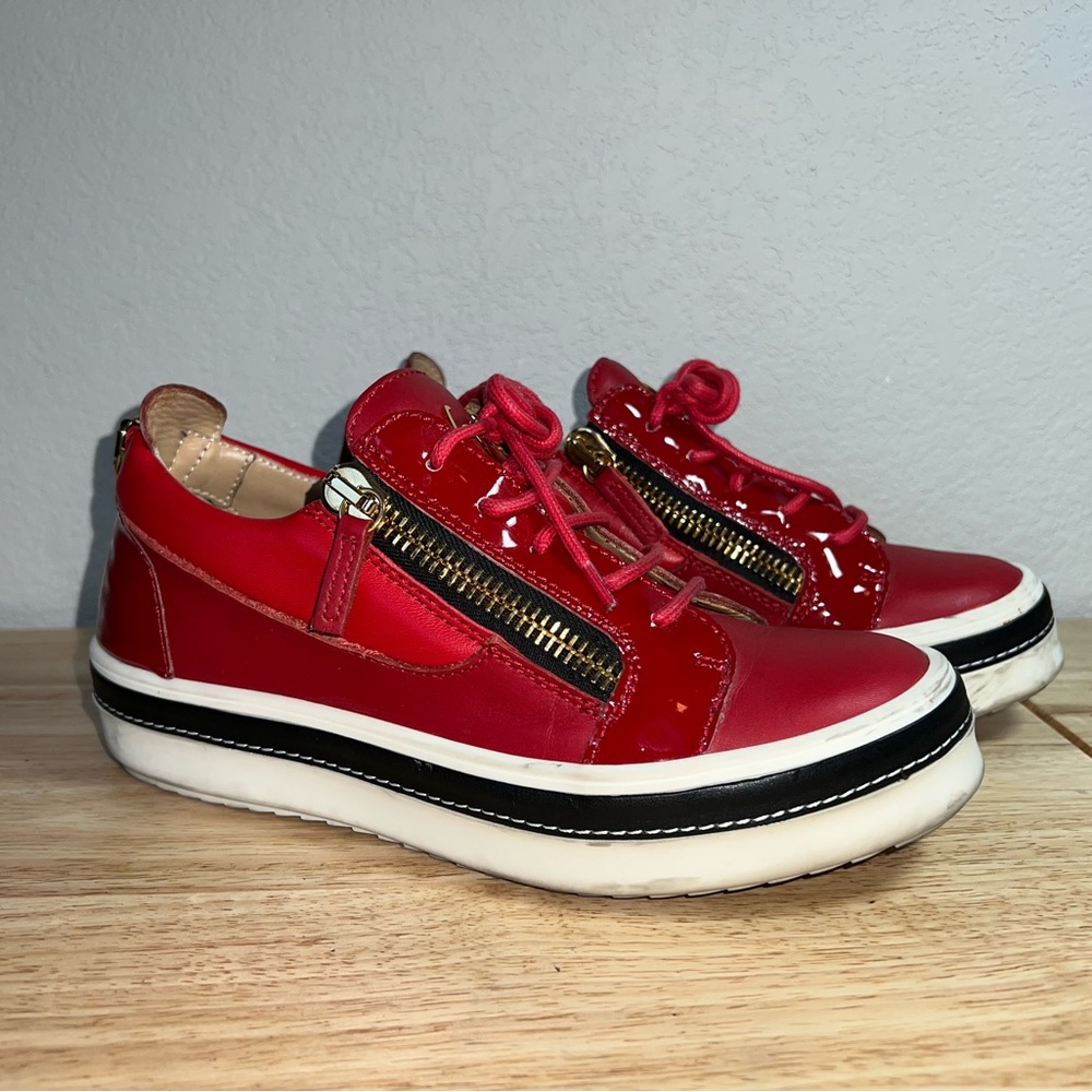 Guissepe Zanotti Shoes red zipper shoes Size 5.5 (36)